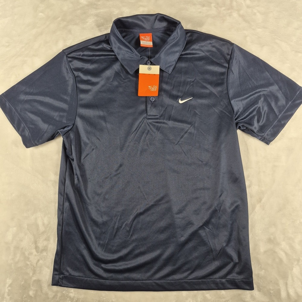 Nike The Athletic Dept Polo Shirt Men's Medium Blue Comfort 245491-451 NWT